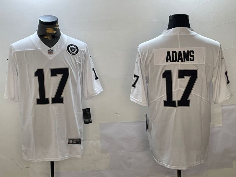 Men Oakland Raiders #17 Adams White Second generation 2024 Nike Limited NFL Jersey style 2->new england patriots->NFL Jersey